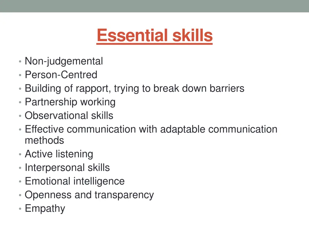 essential skills