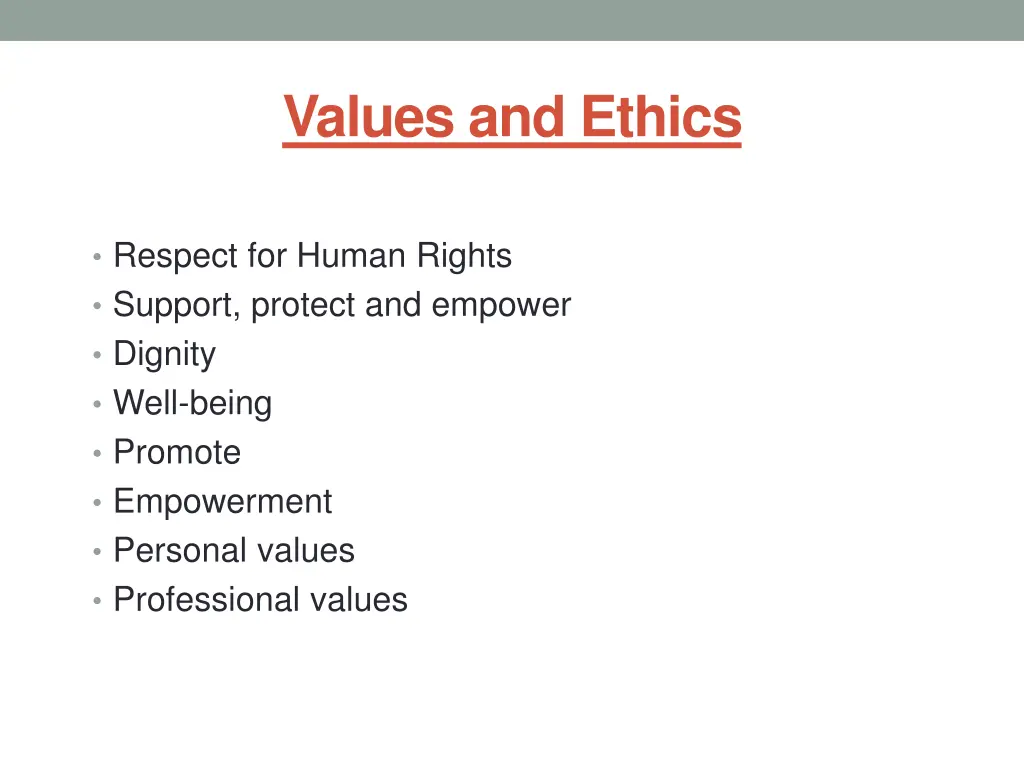 values and ethics