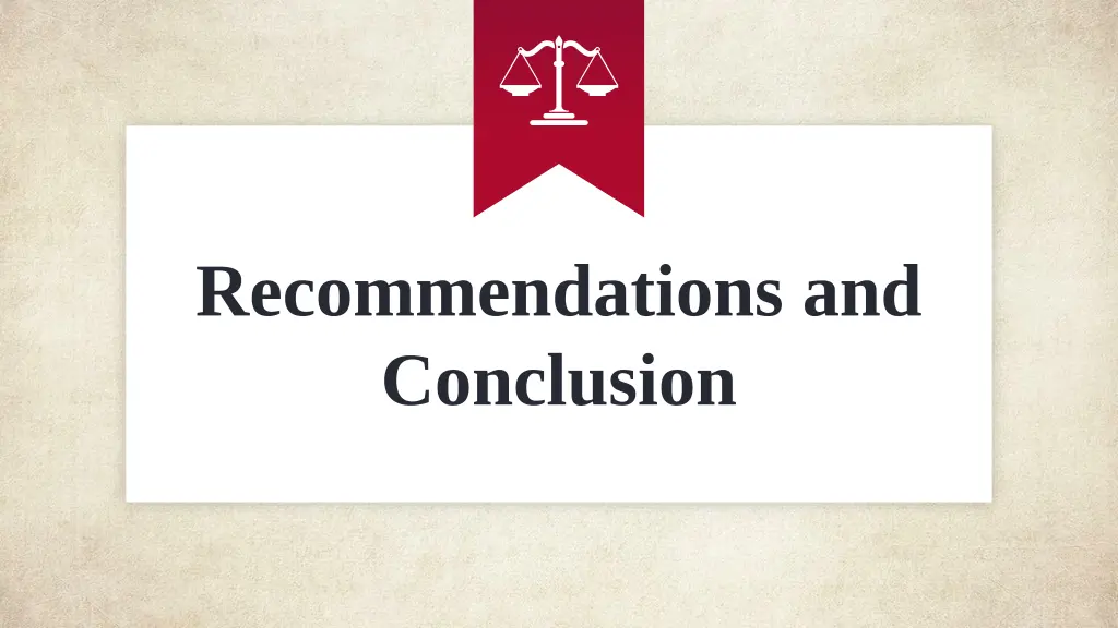 recommendations and conclusion