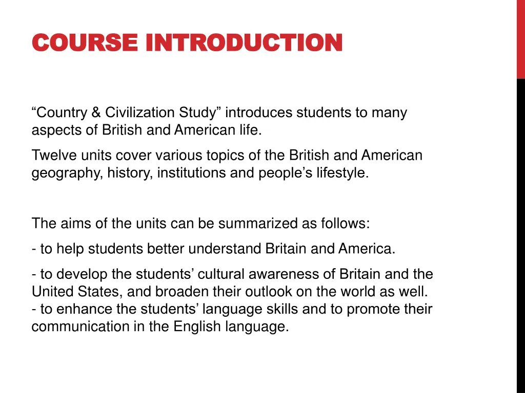 course introduction course introduction