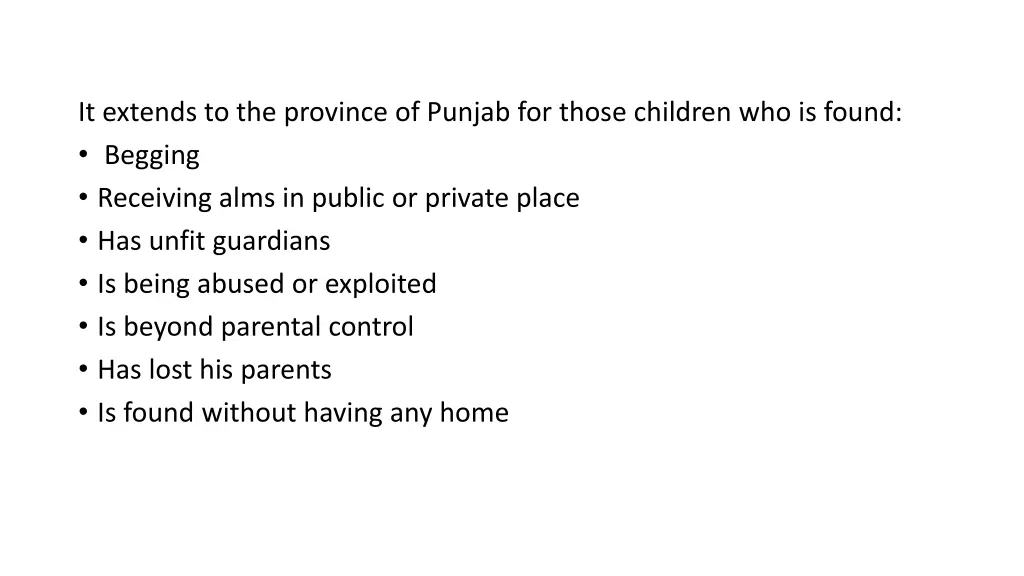 it extends to the province of punjab for those