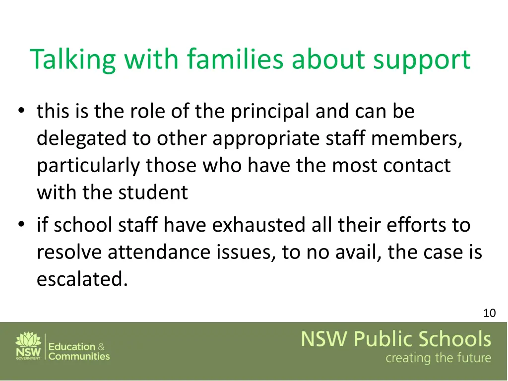 talking with families about support 1