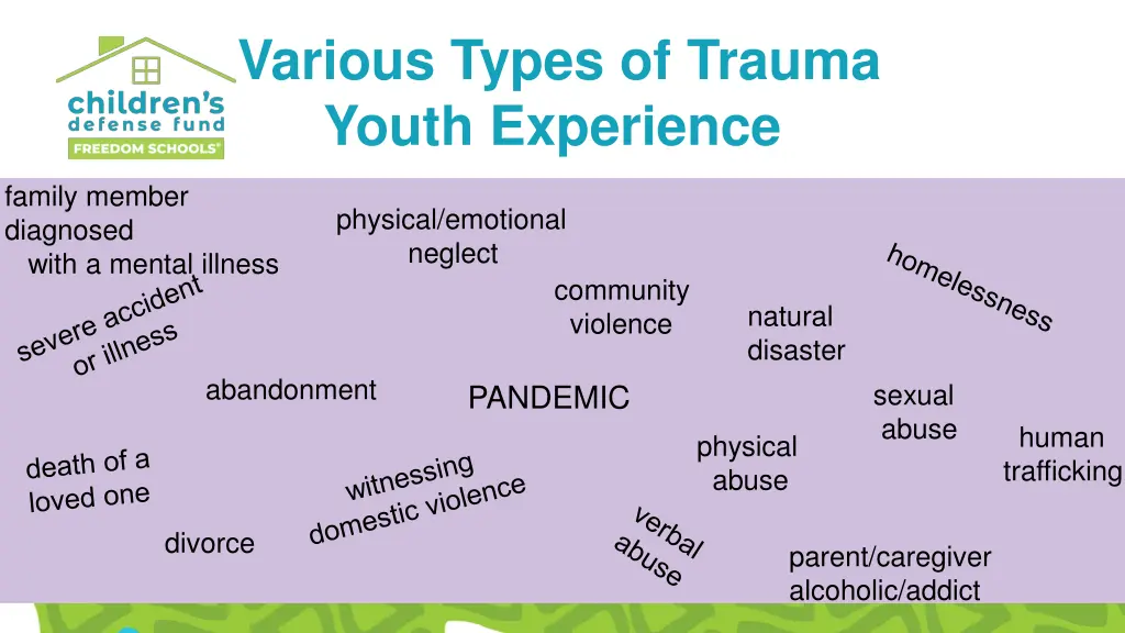 various types of trauma youth experience