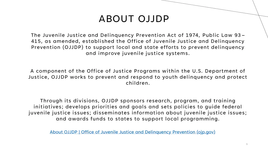 about ojjdp