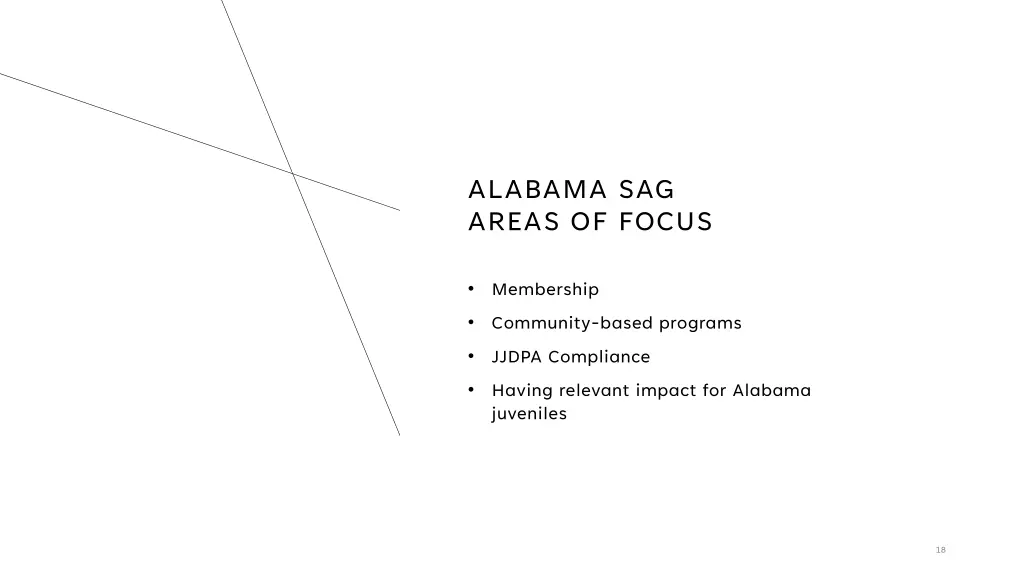 alabama sag areas of focus