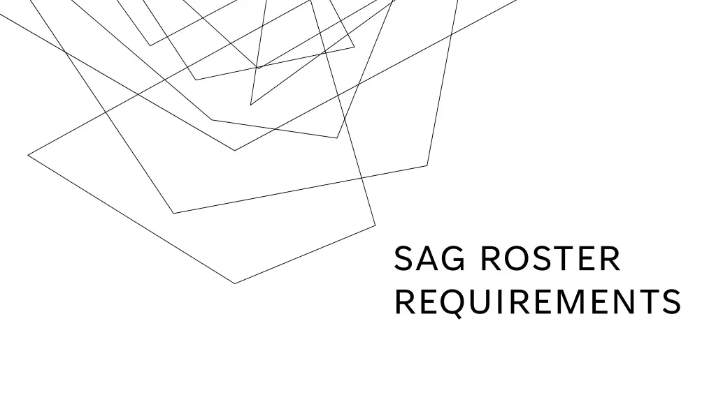 sag roster requirements