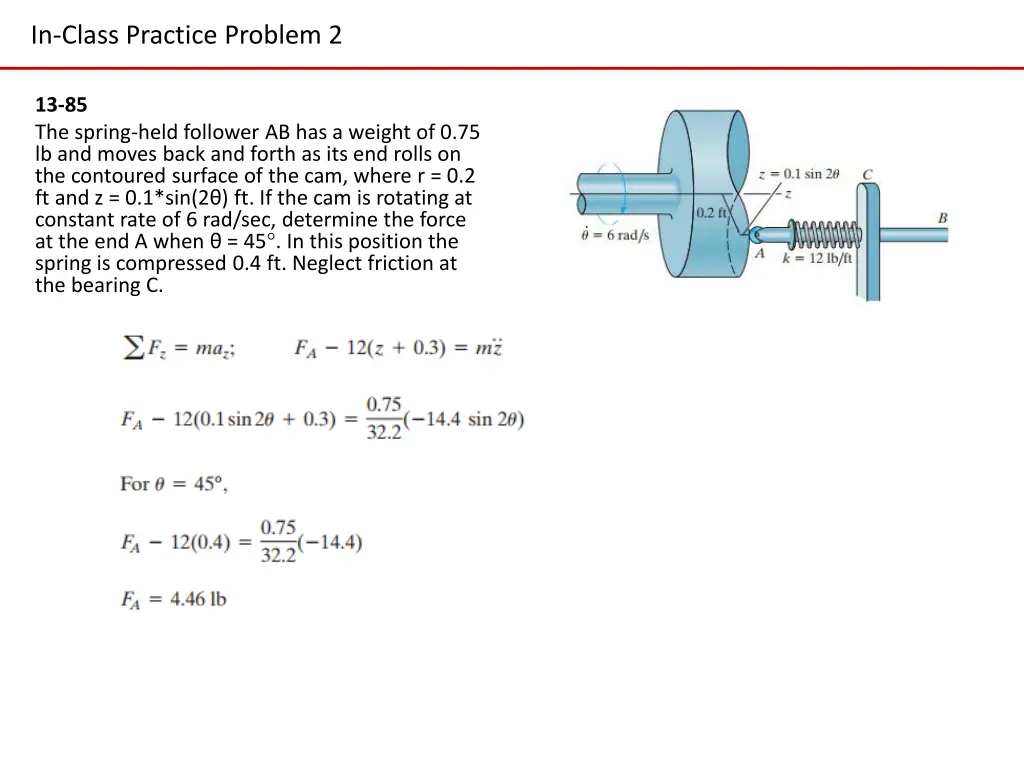 in class practice problem 2 3