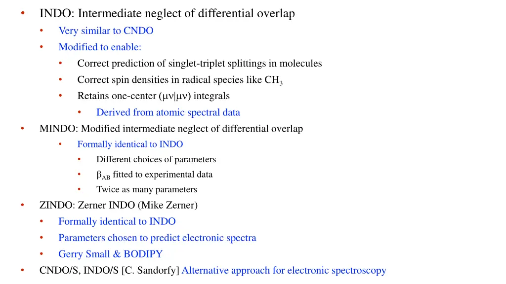 indo intermediate neglect of differential overlap