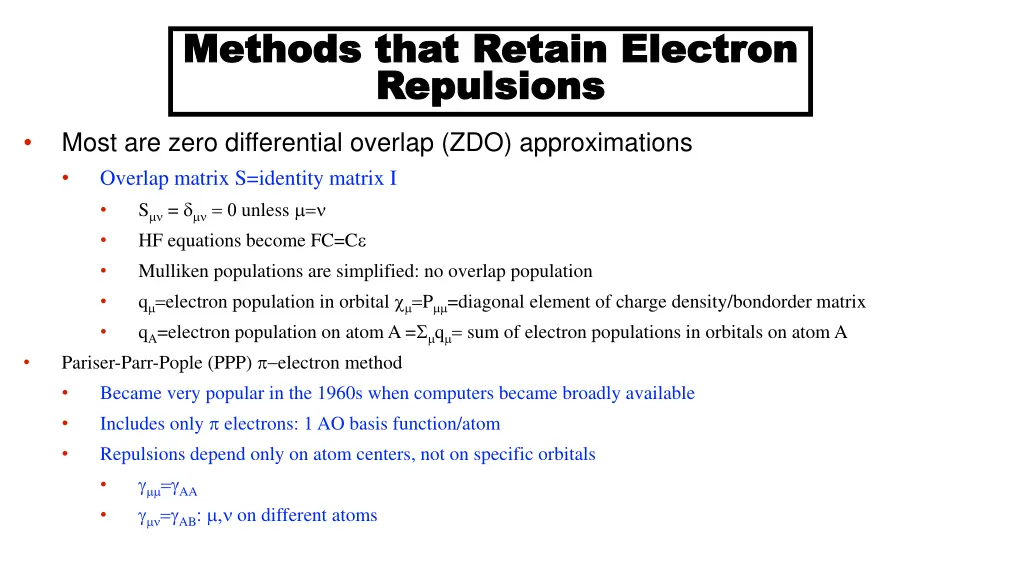 methods that retain electron methods that retain