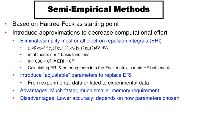 semi semi empirical methods empirical methods