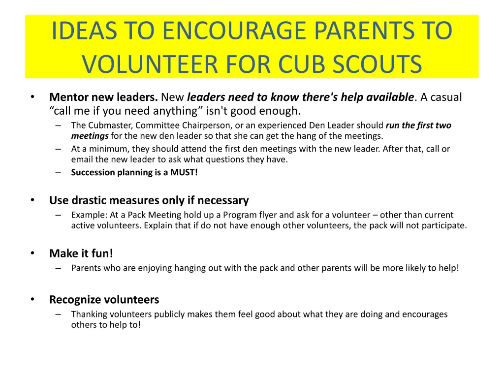 ideas to encourage parents to volunteer 4