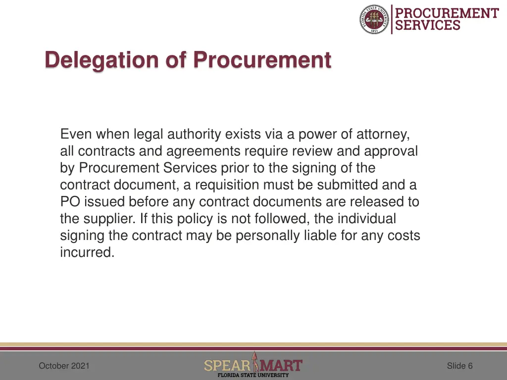 delegation of procurement 2