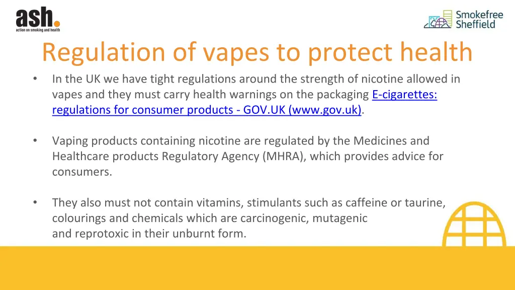 regulation of vapes to protect health