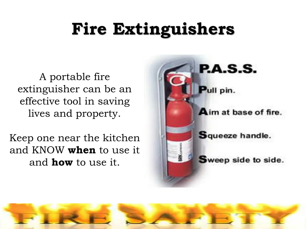 fire extinguishers