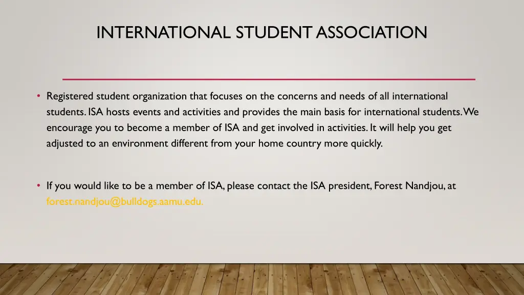 international student association