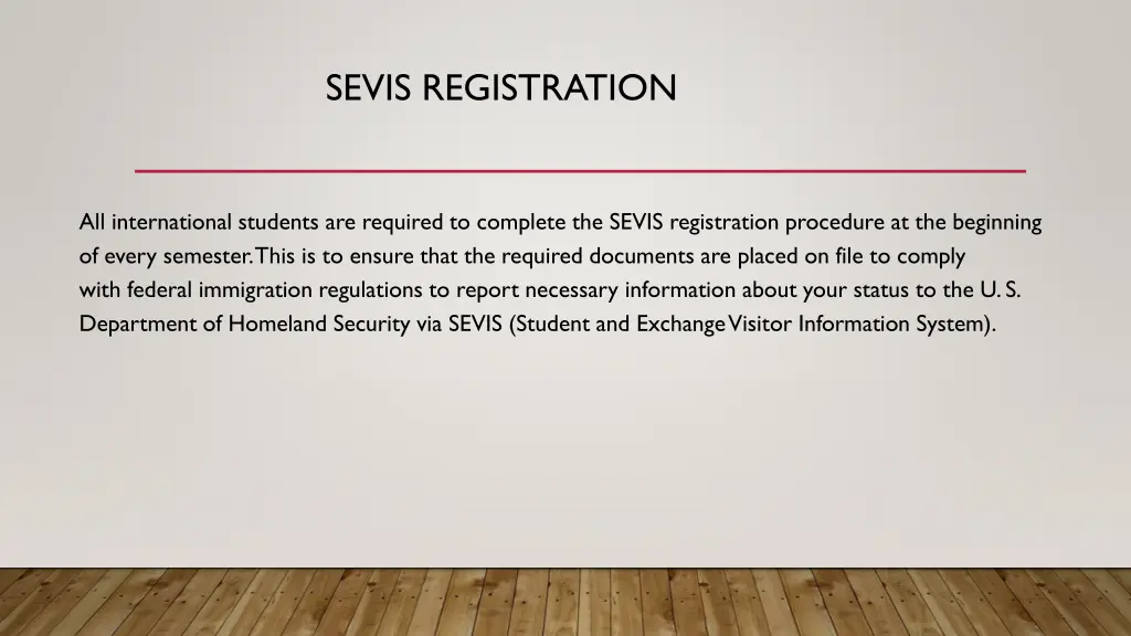 sevis registration