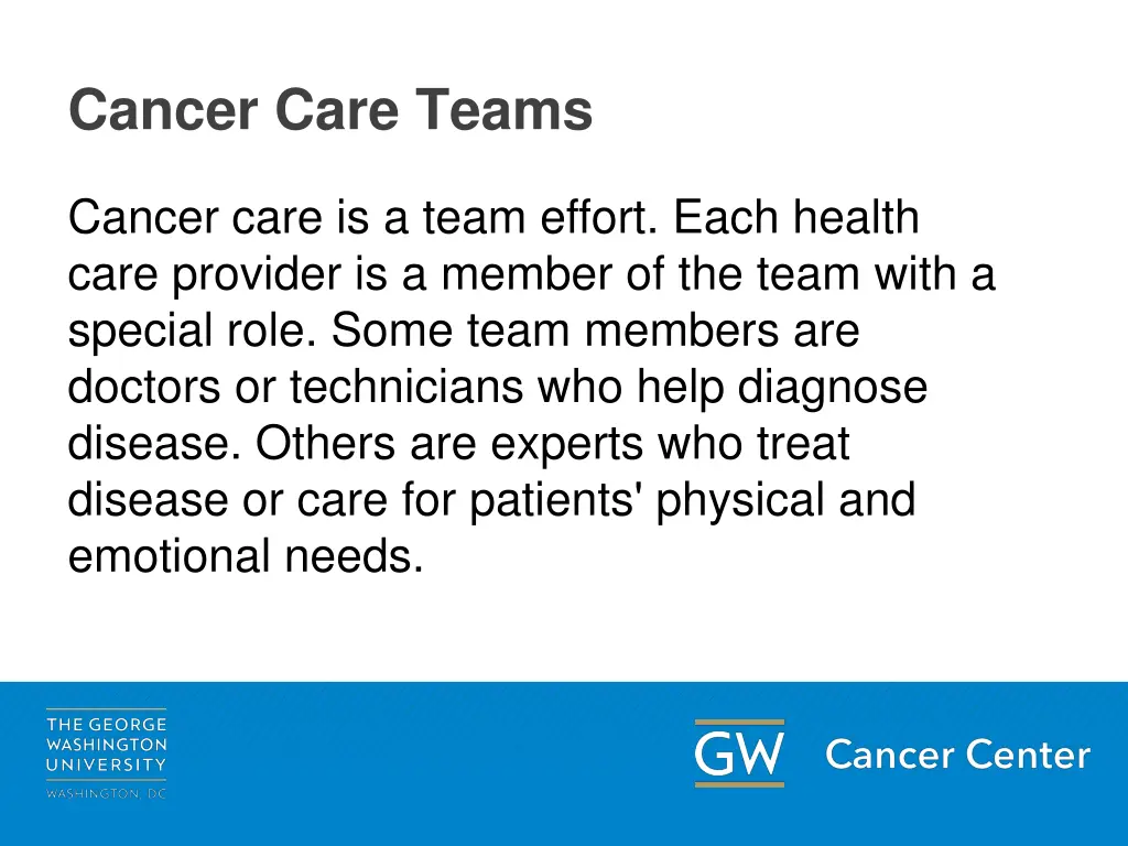 cancer care teams