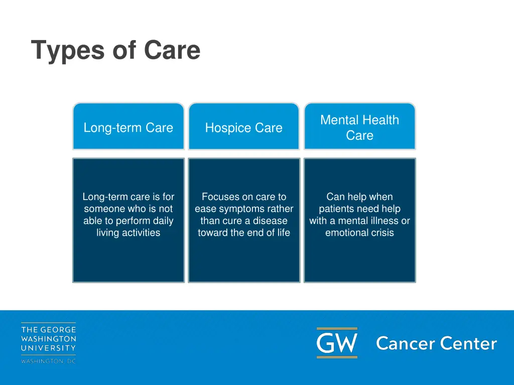 types of care 1