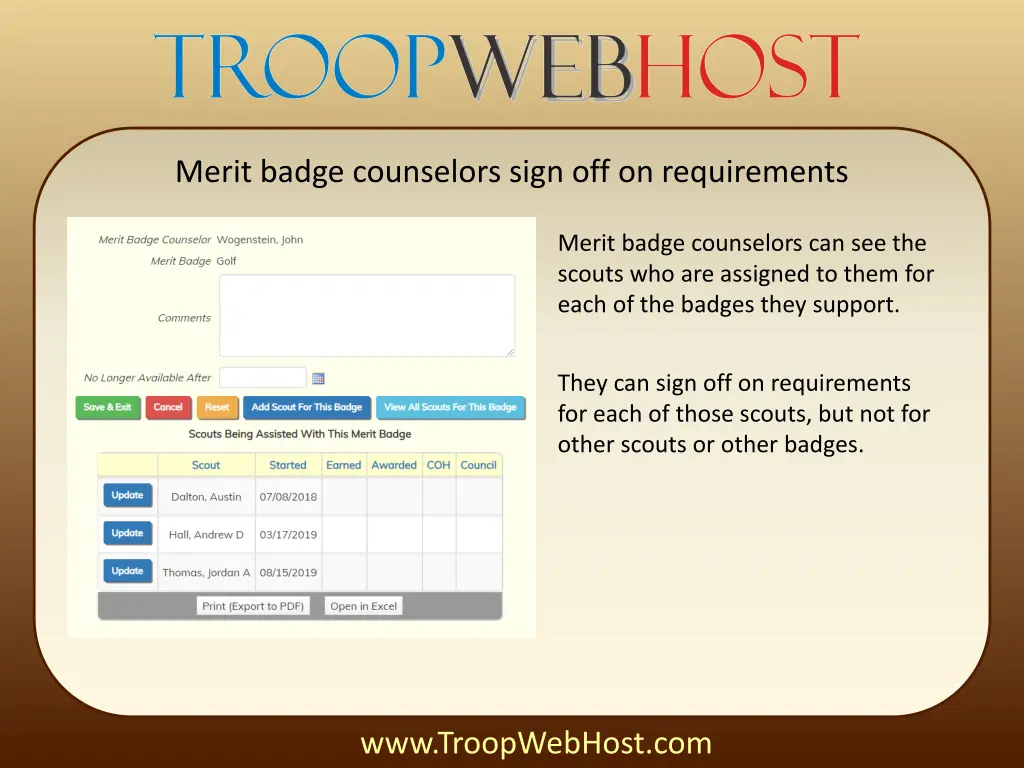 merit badge counselors sign off on requirements