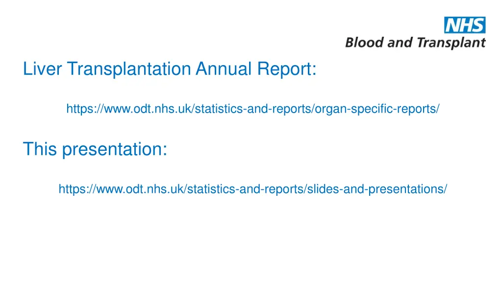 liver transplantation annual report