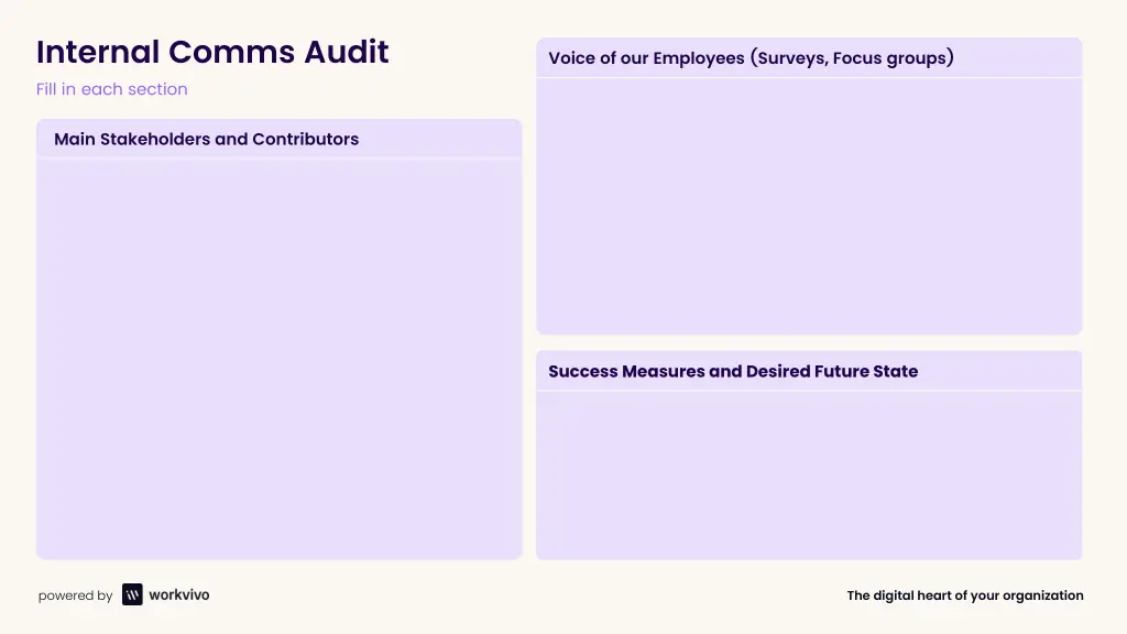 internal comms audit fill in each section 1
