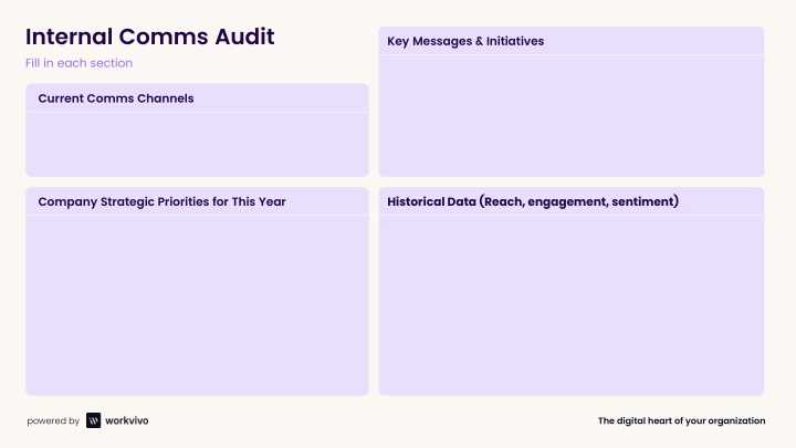 internal comms audit fill in each section