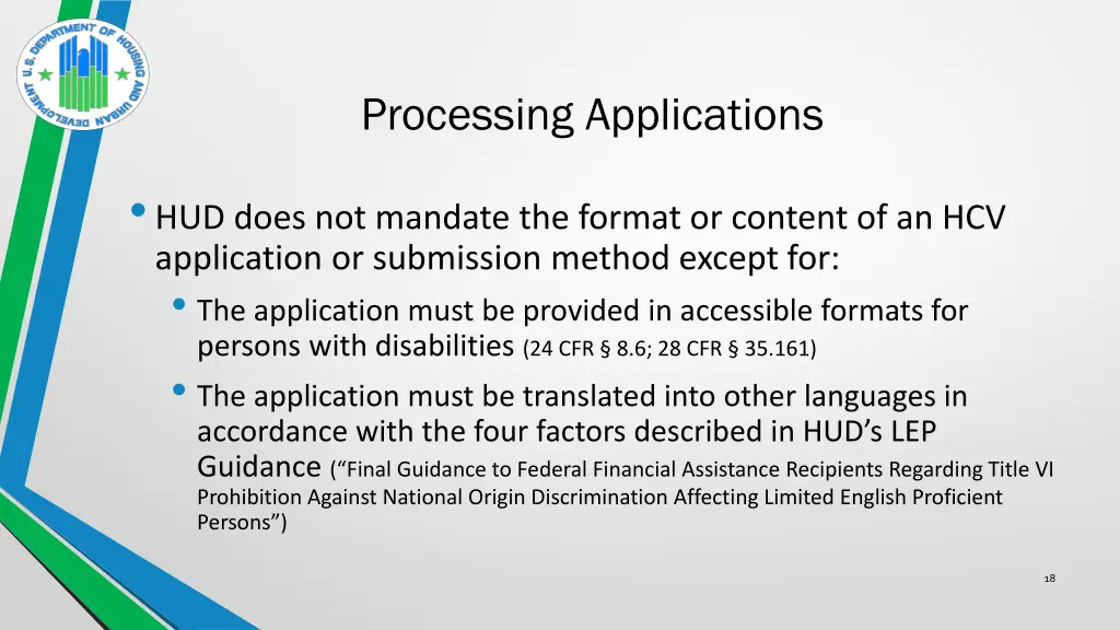 processing applications