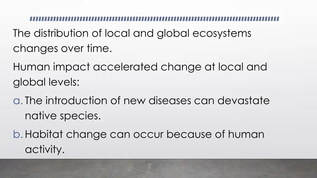 the distribution of local and global ecosystems