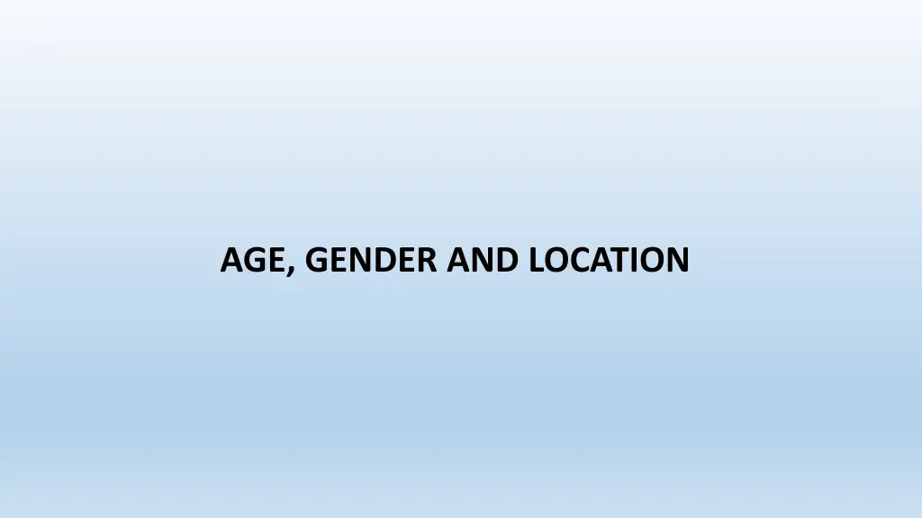 age gender and location