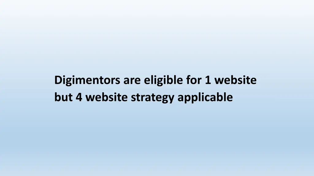 digimentors are eligible for 1 website