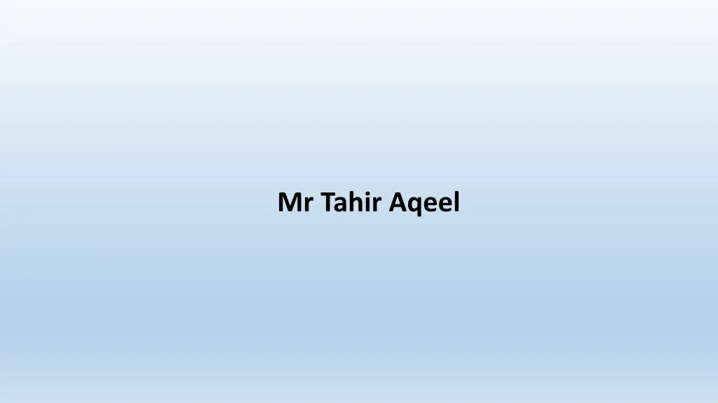 mr tahir aqeel