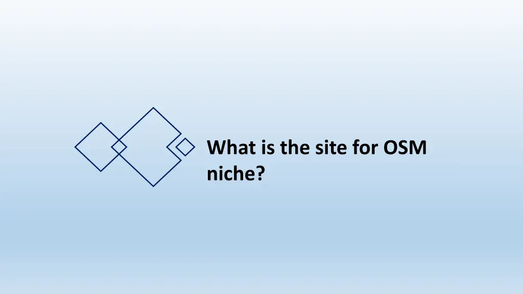 what is the site for osm niche