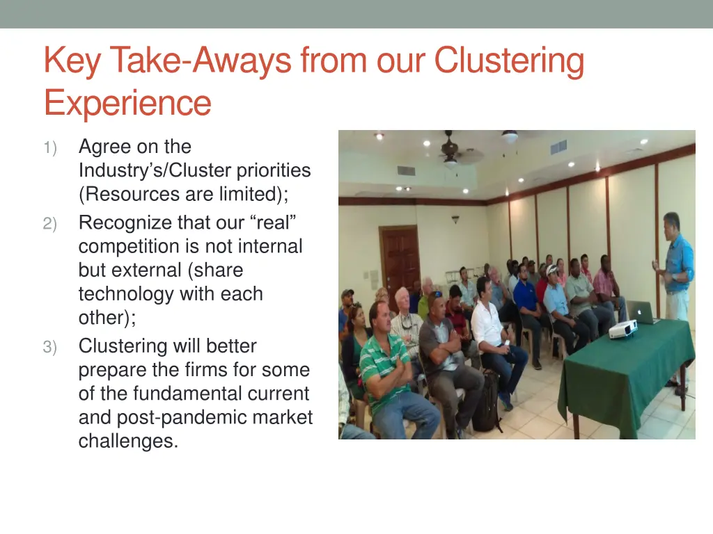 key take aways from our clustering experience