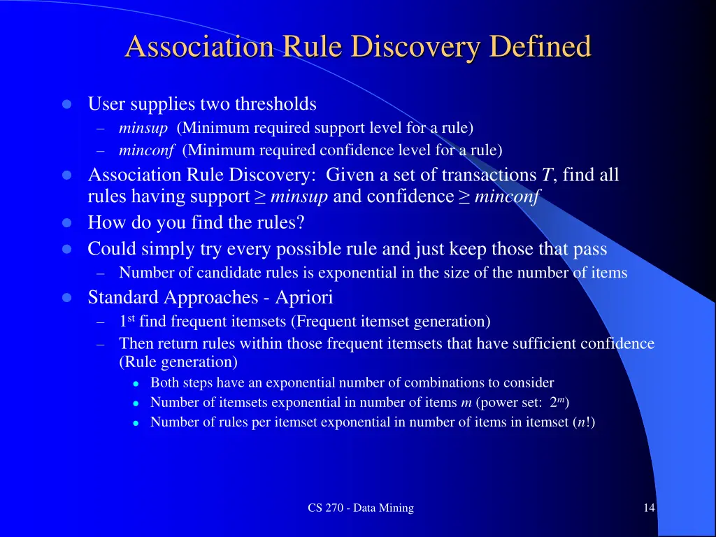 association rule discovery defined