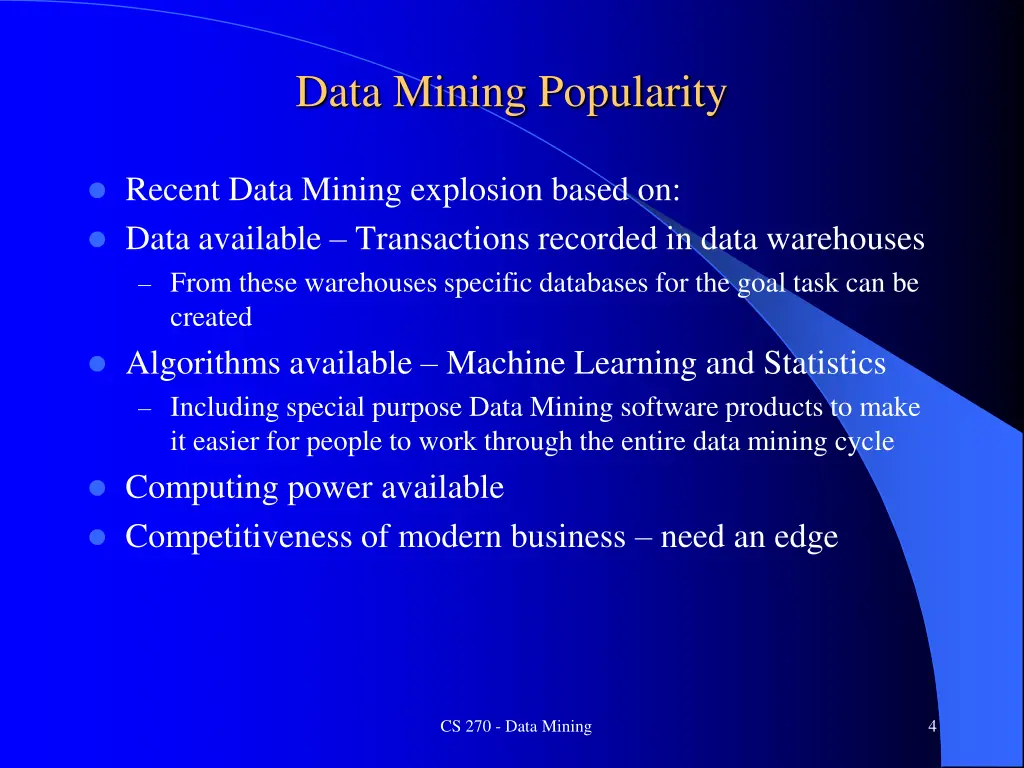 data mining popularity