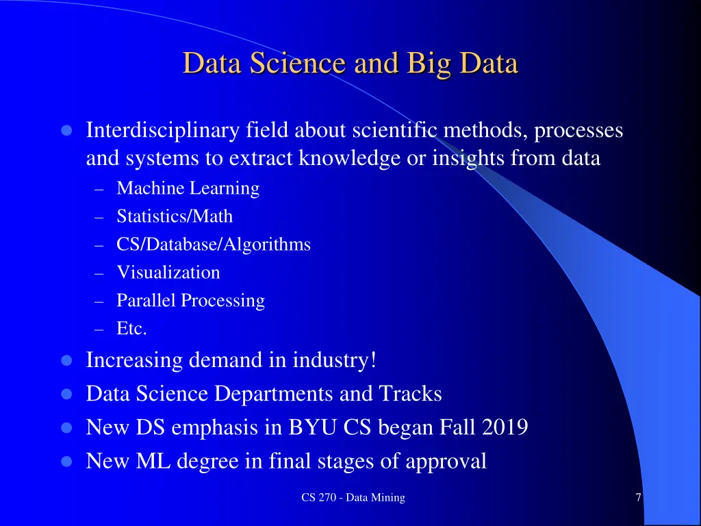 data science and big data