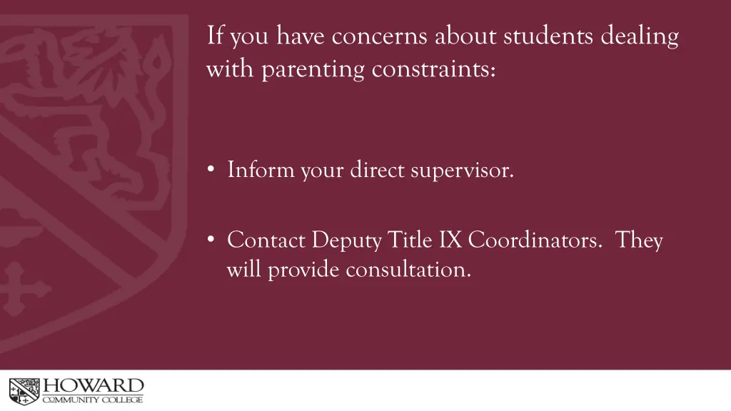 if you have concerns about students dealing with