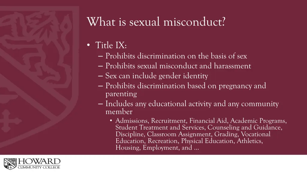 what is sexual misconduct