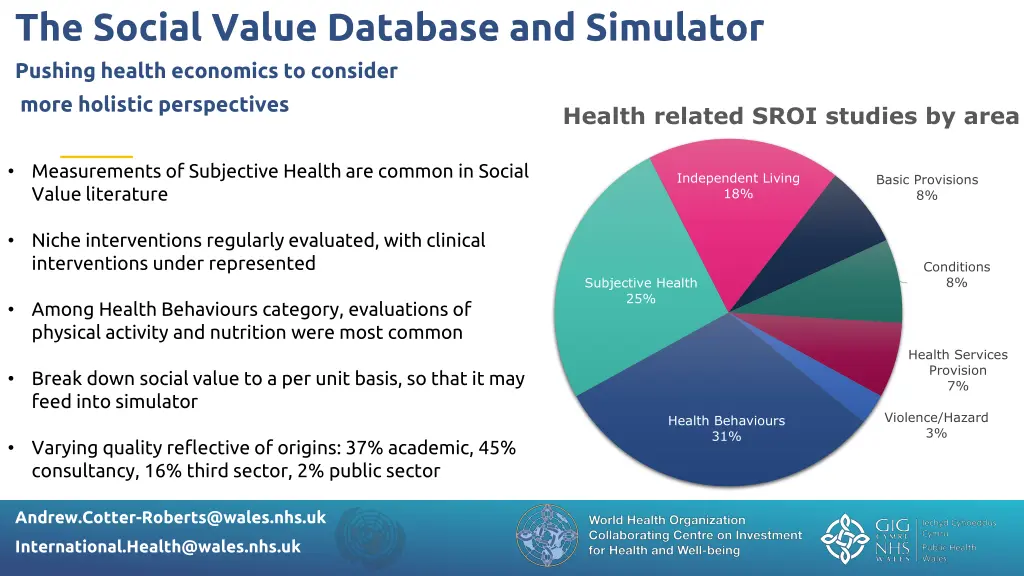 the social value database and simulator pushing