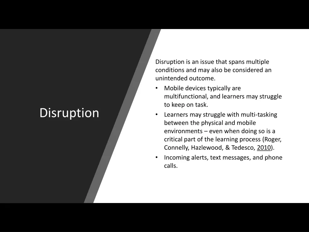 disruption is an issue that spans multiple