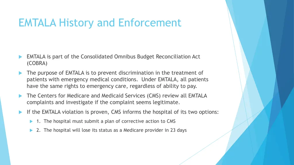 emtala history and enforcement