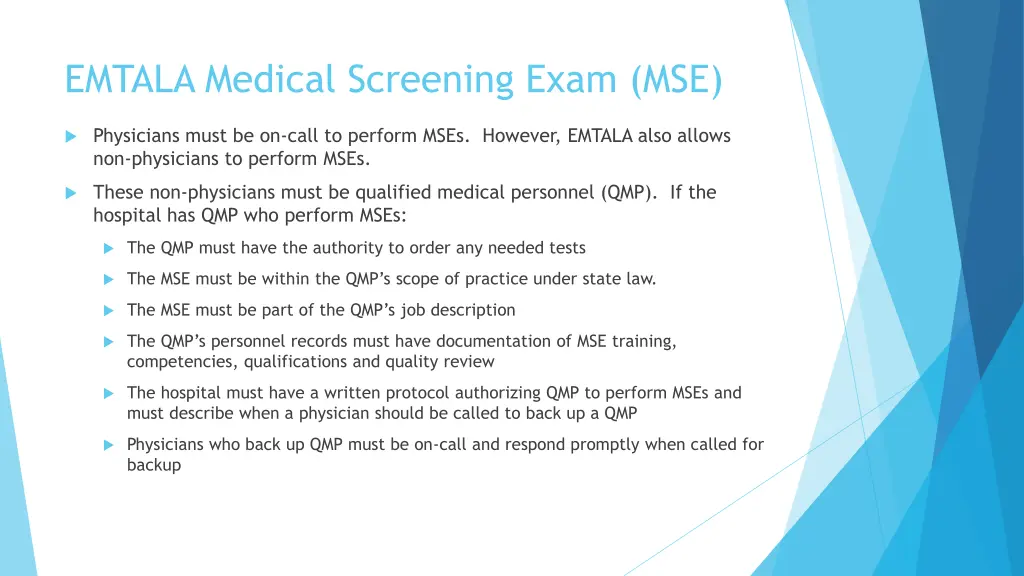 emtala medical screening exam mse 5