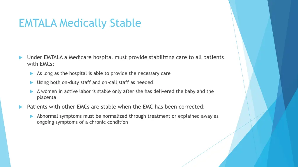 emtala medically stable