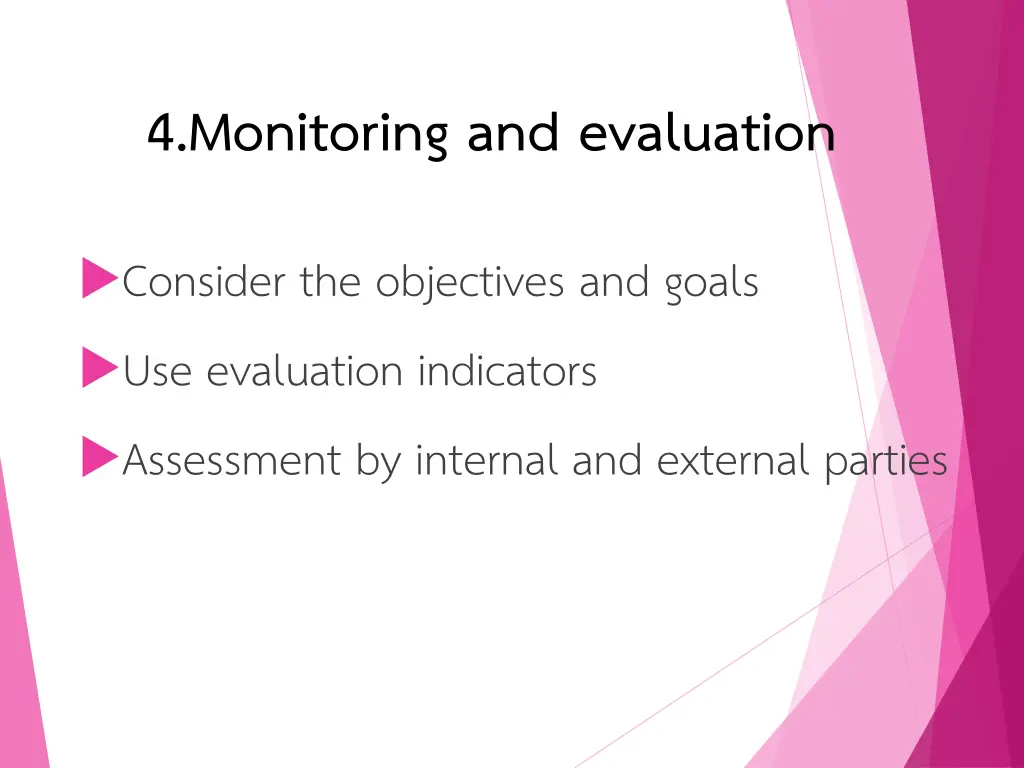 4 monitoring and evaluation