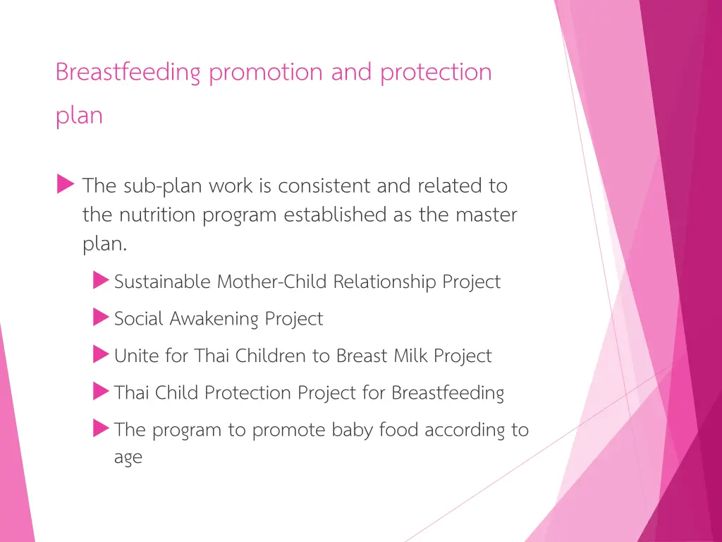 breastfeeding promotion and protection plan