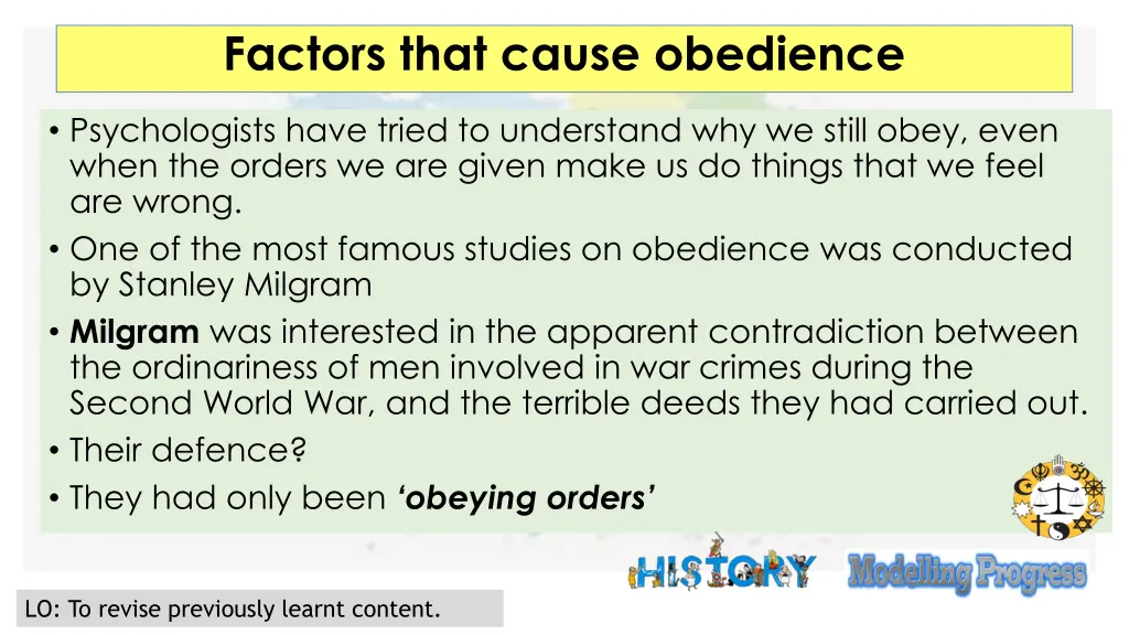 factors that cause obedience