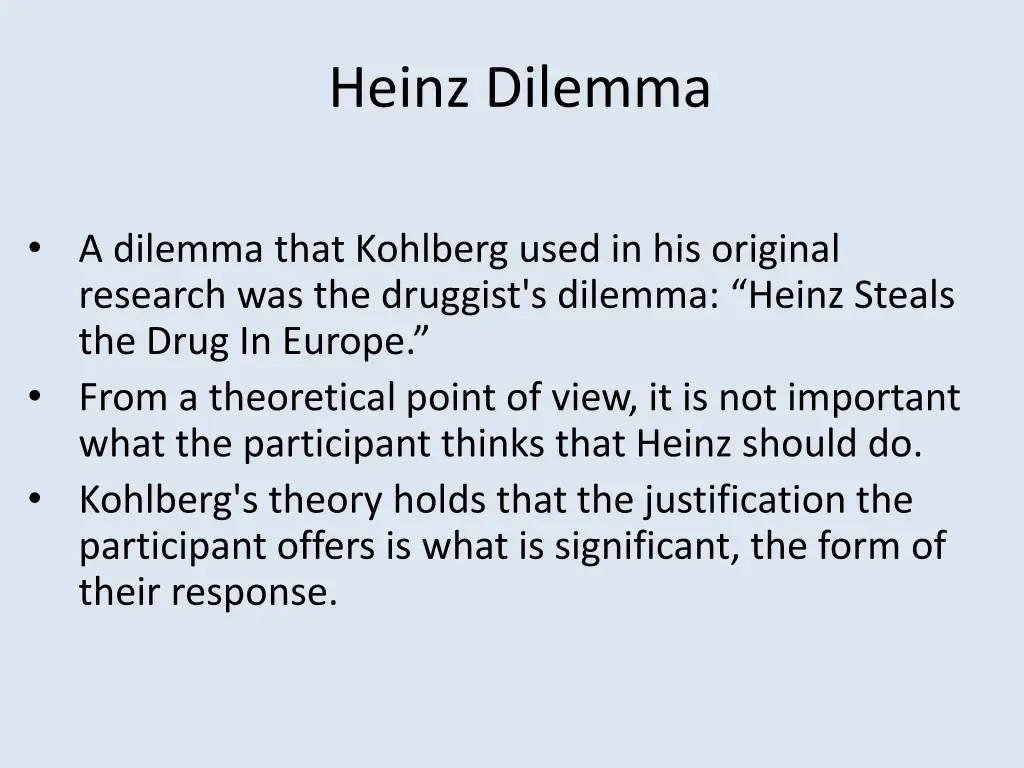 heinz dilemma