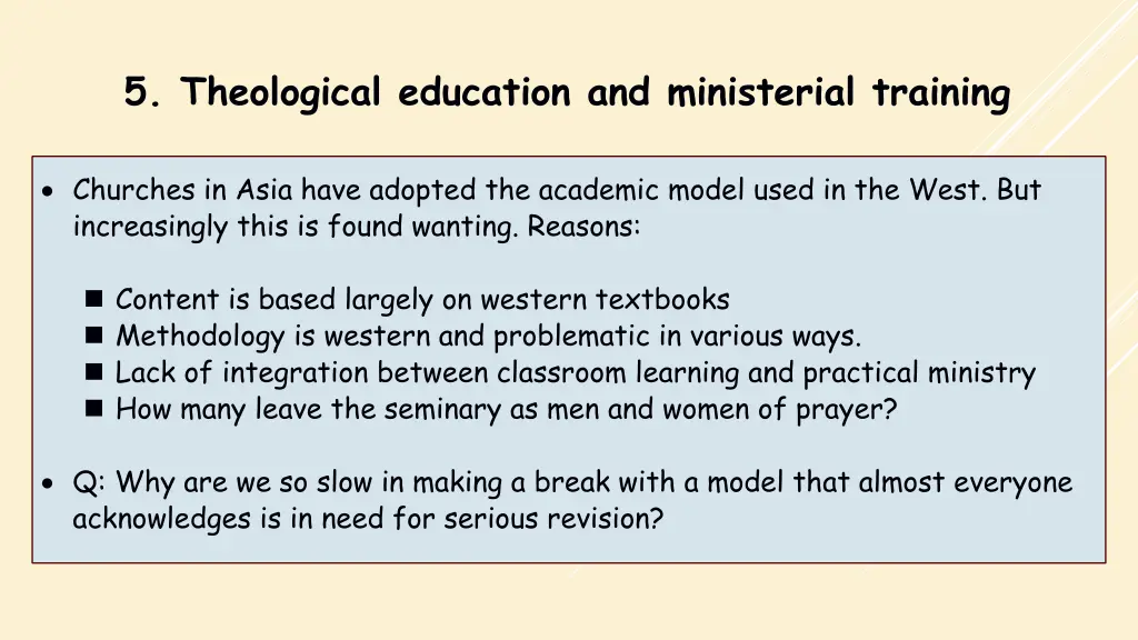 5 theological education and ministerial training