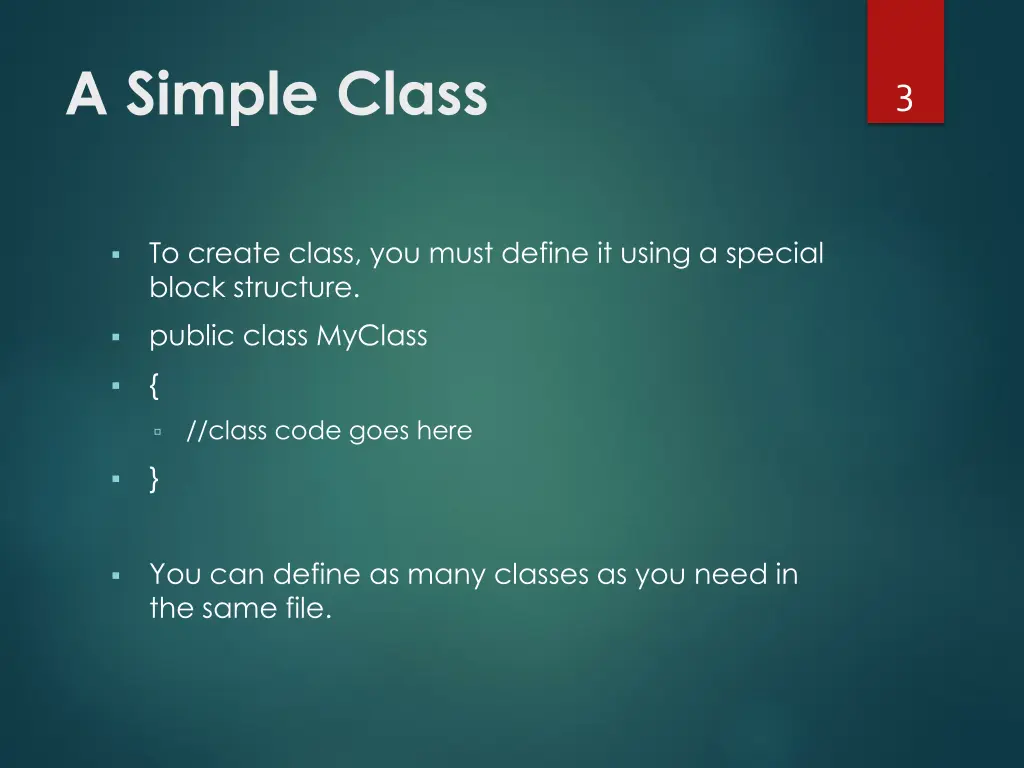 a simple class