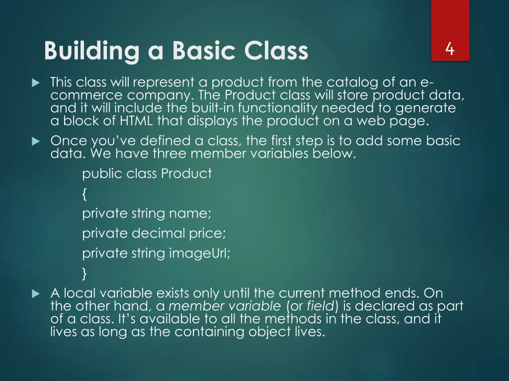 building a basic class